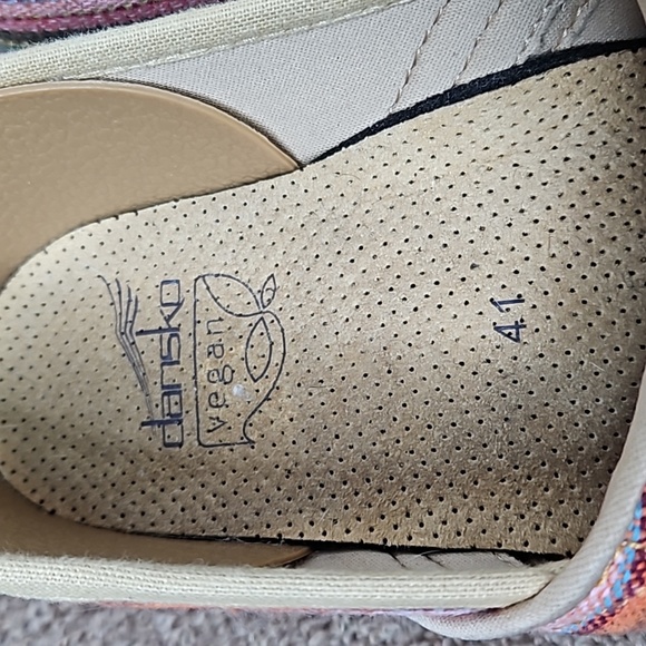 Dansko Vegan Womens 39 Rainbow Striped Woven Jute Mule Clogs Size 10.5 (41l - Picture 5 of 7